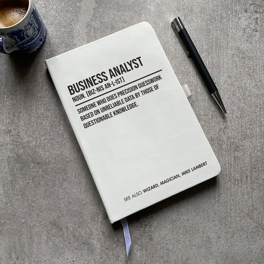 Funny Personalised "Business Analyst" Definition Notebook