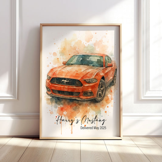 Personalised Car Watercolour Print From Your Photo
