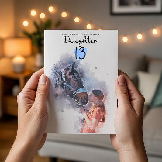 Personalised Watercolour Birthday Card