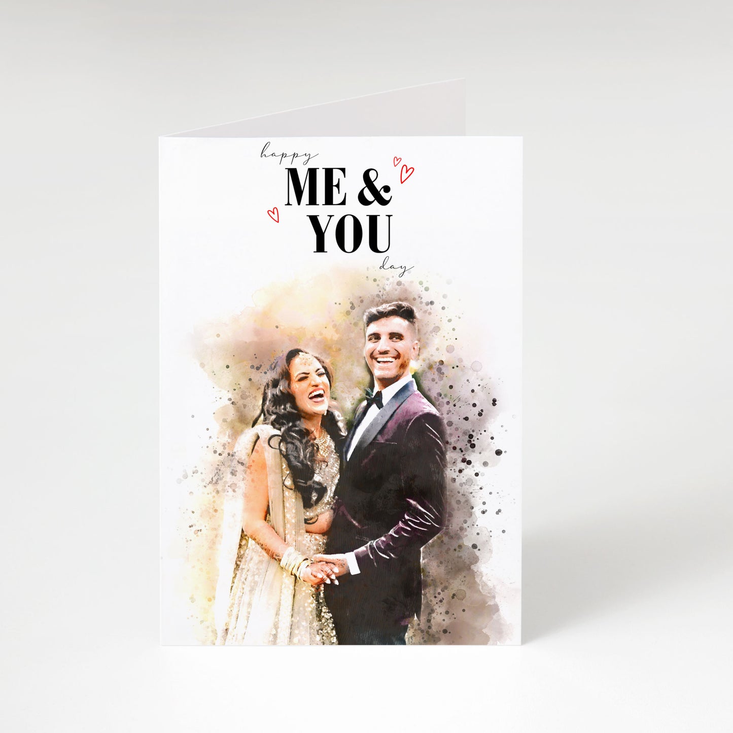 Personalised Watercolour Anniversary Card