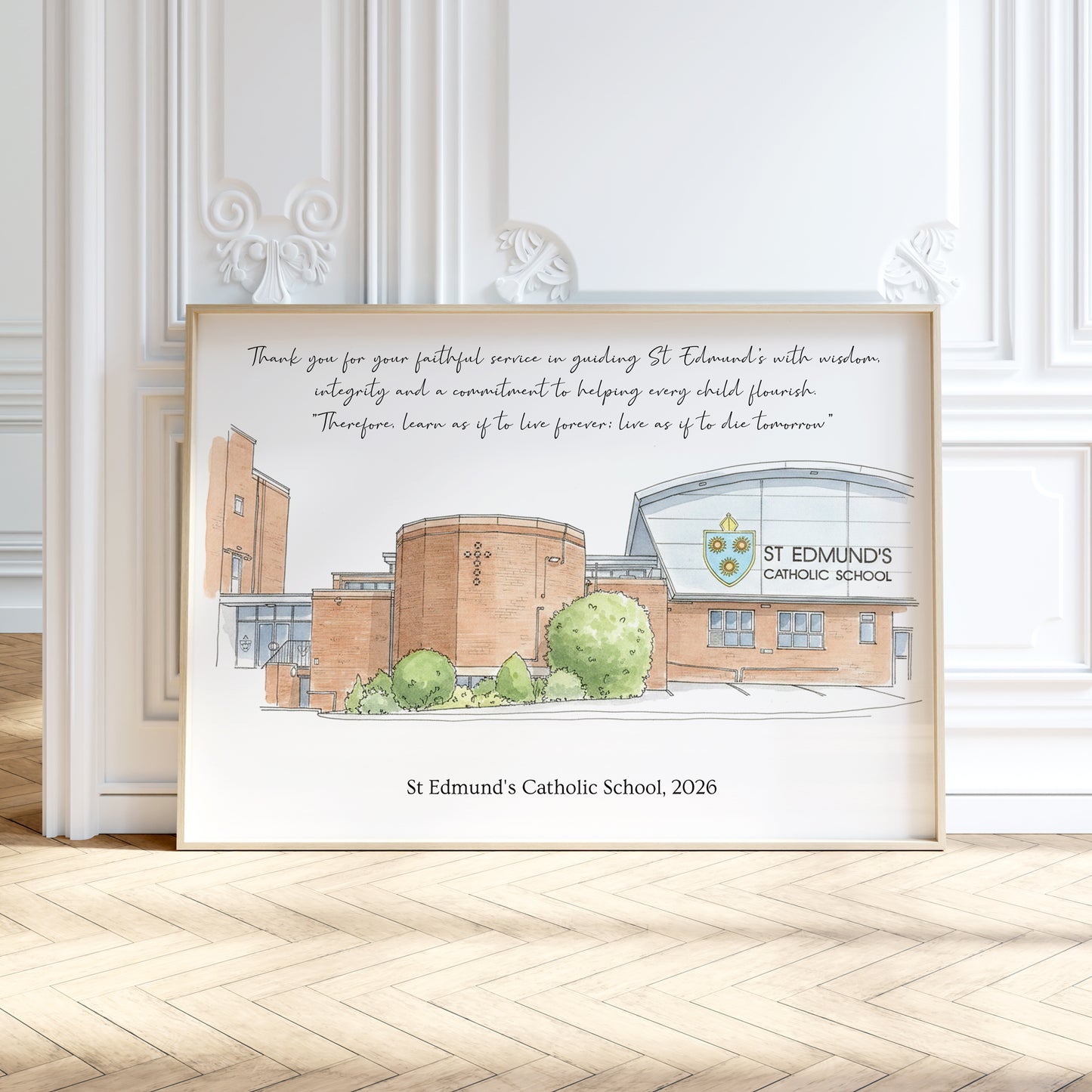 Personalised Watercolour Retirement or Leaving Gift