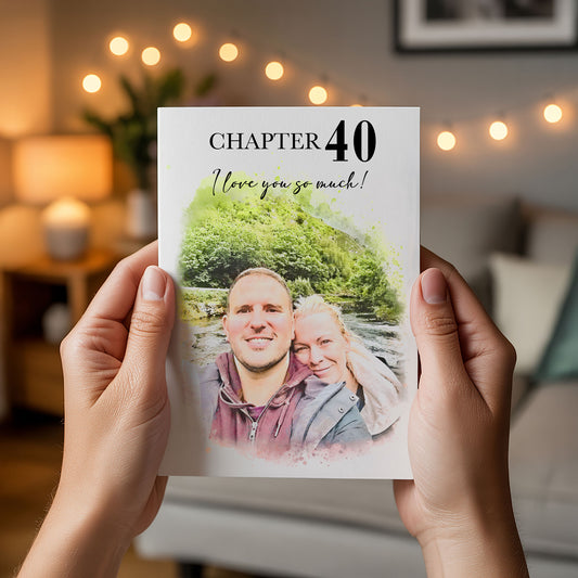 Personalised Watercolour Birthday Card