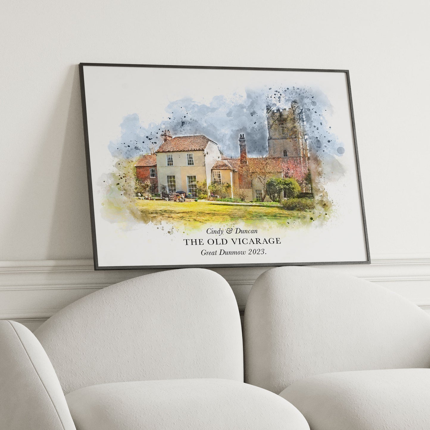 Personalised Watercolour Church Portrait