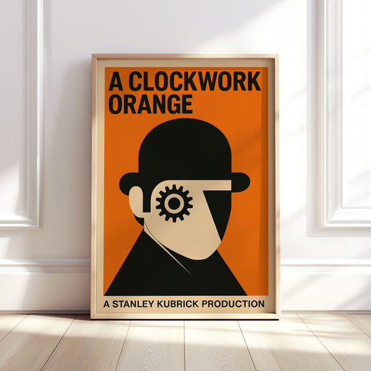 A Clockwork Orange Modernist Swiss Graphic Design Style Movie Poster