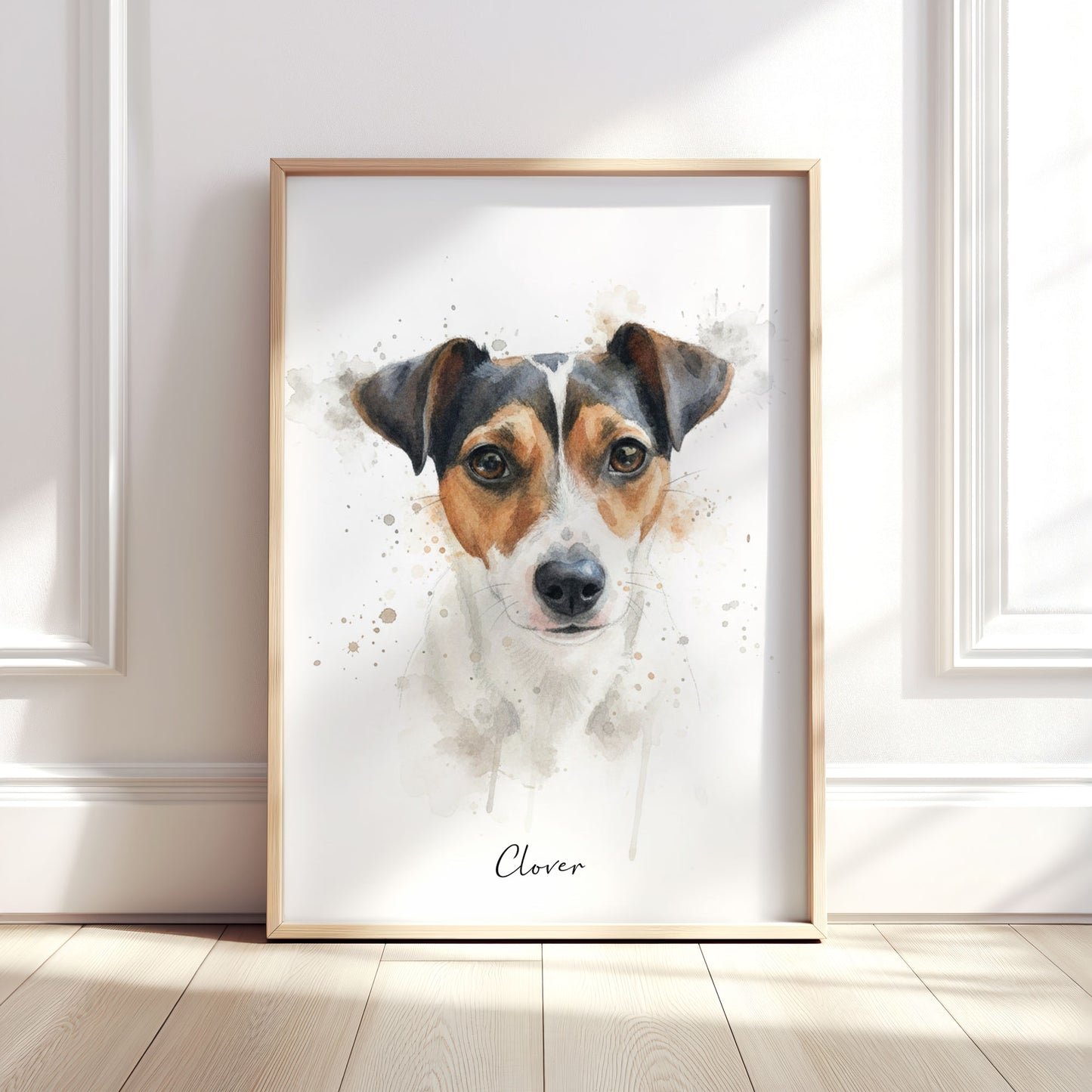 Personalised Watercolour Dog Portrait Art