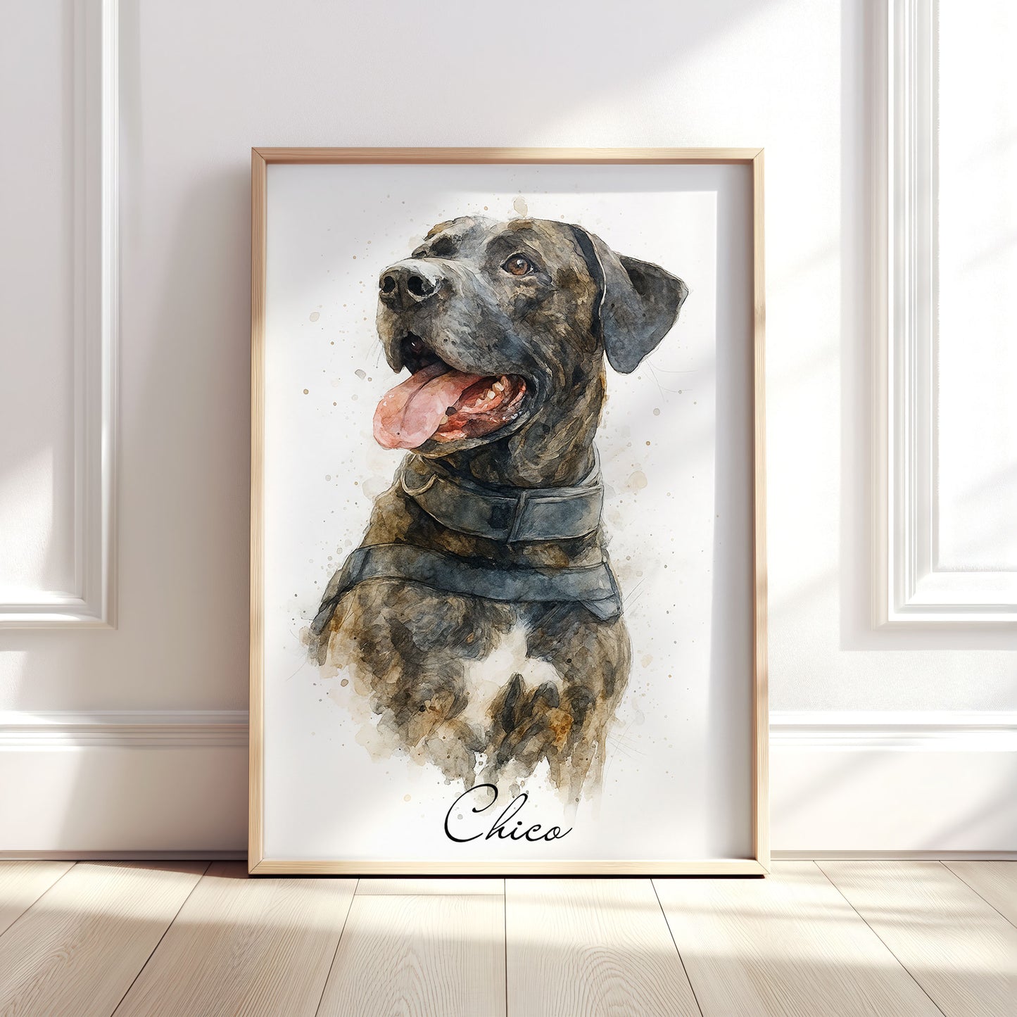 Personalised Watercolour Dog Portrait Art
