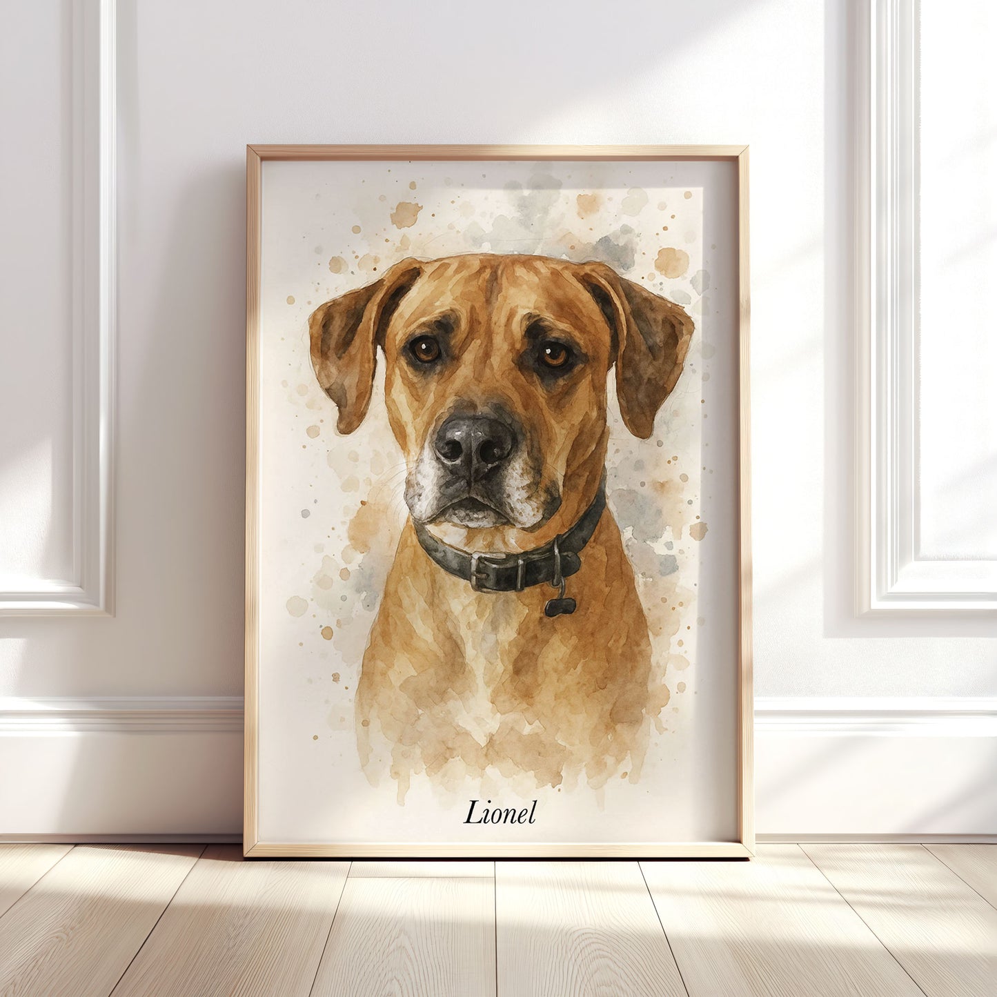 Personalised Watercolour Dog Portrait Art