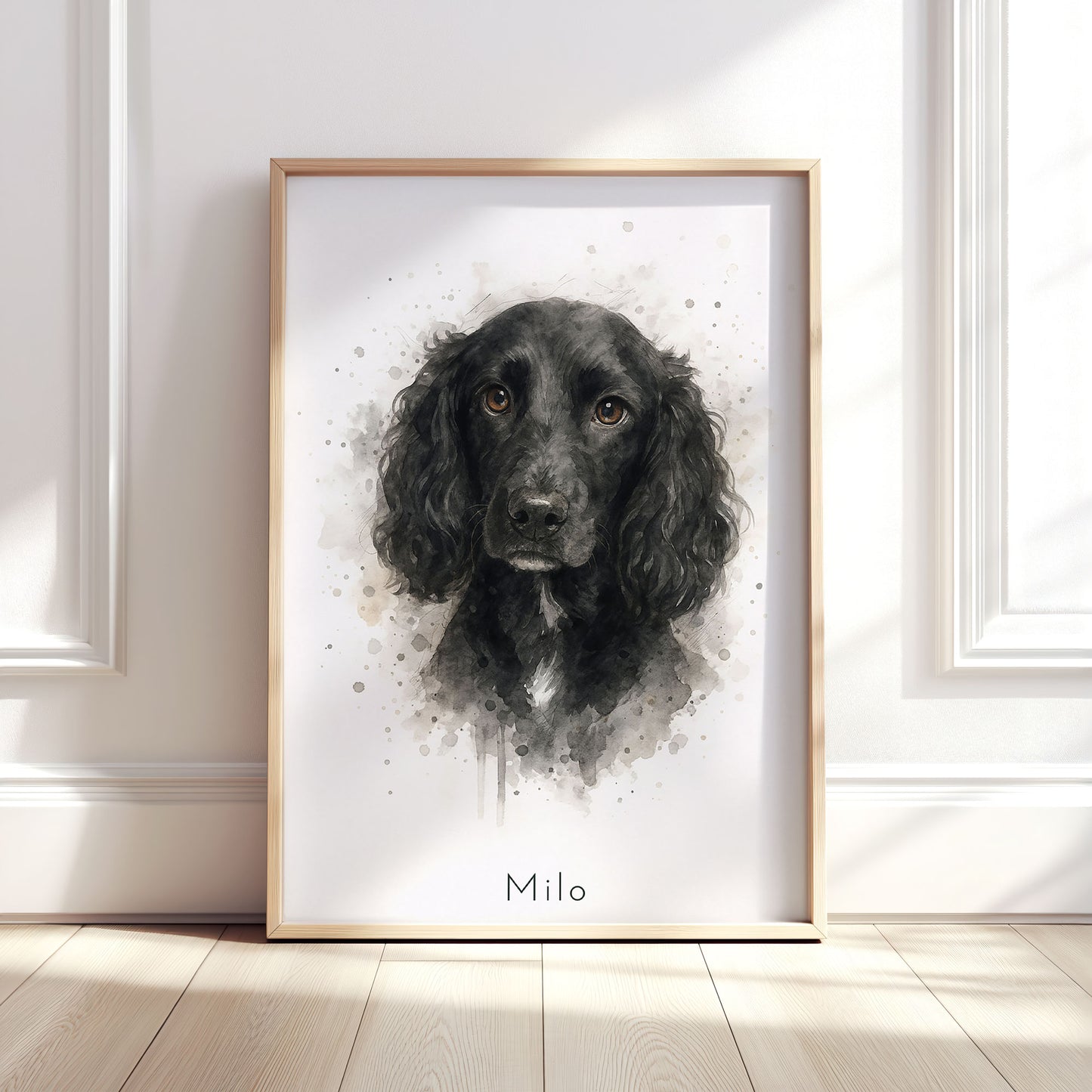 Personalised Watercolour Dog Portrait Art