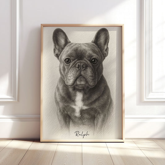 Personalised Sketch Style Pet Portrait Print