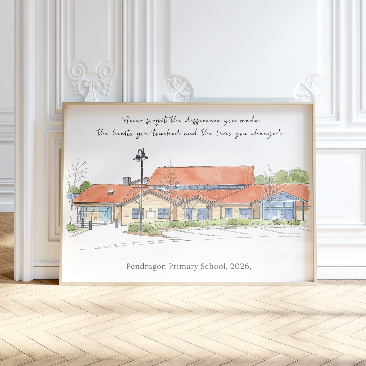 Personalised Watercolour Retirement or Leaving Gift