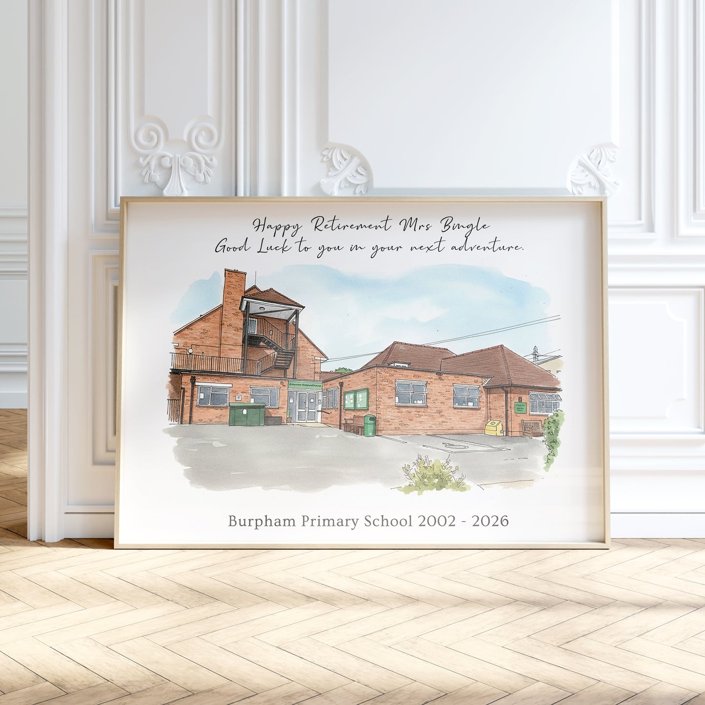 Personalised Watercolour Retirement or Leaving Gift