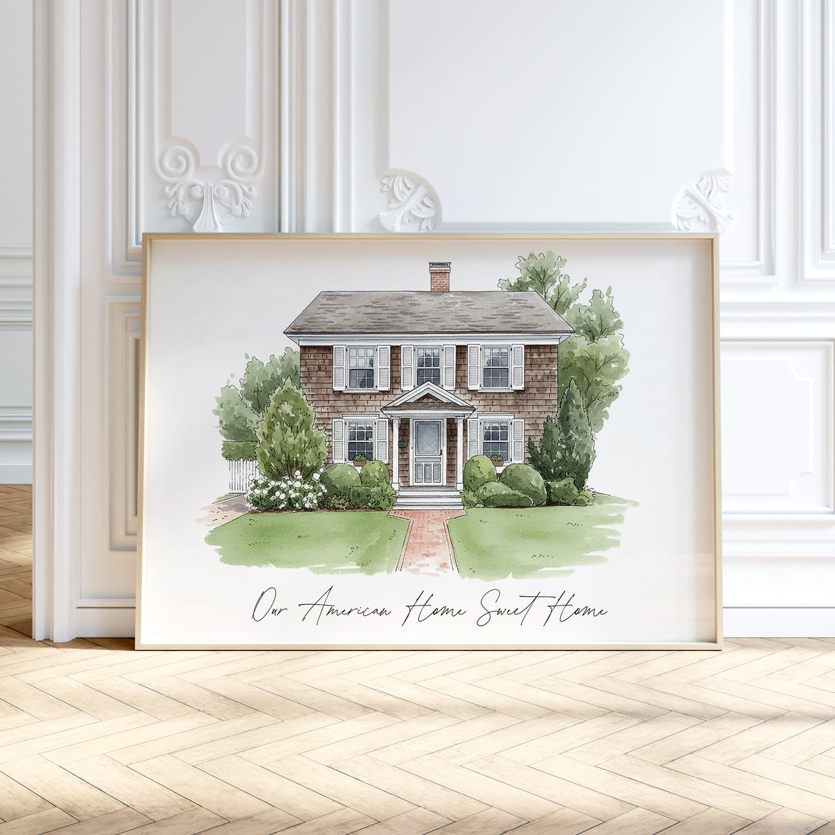 Personalised Watercolour Home Portrait