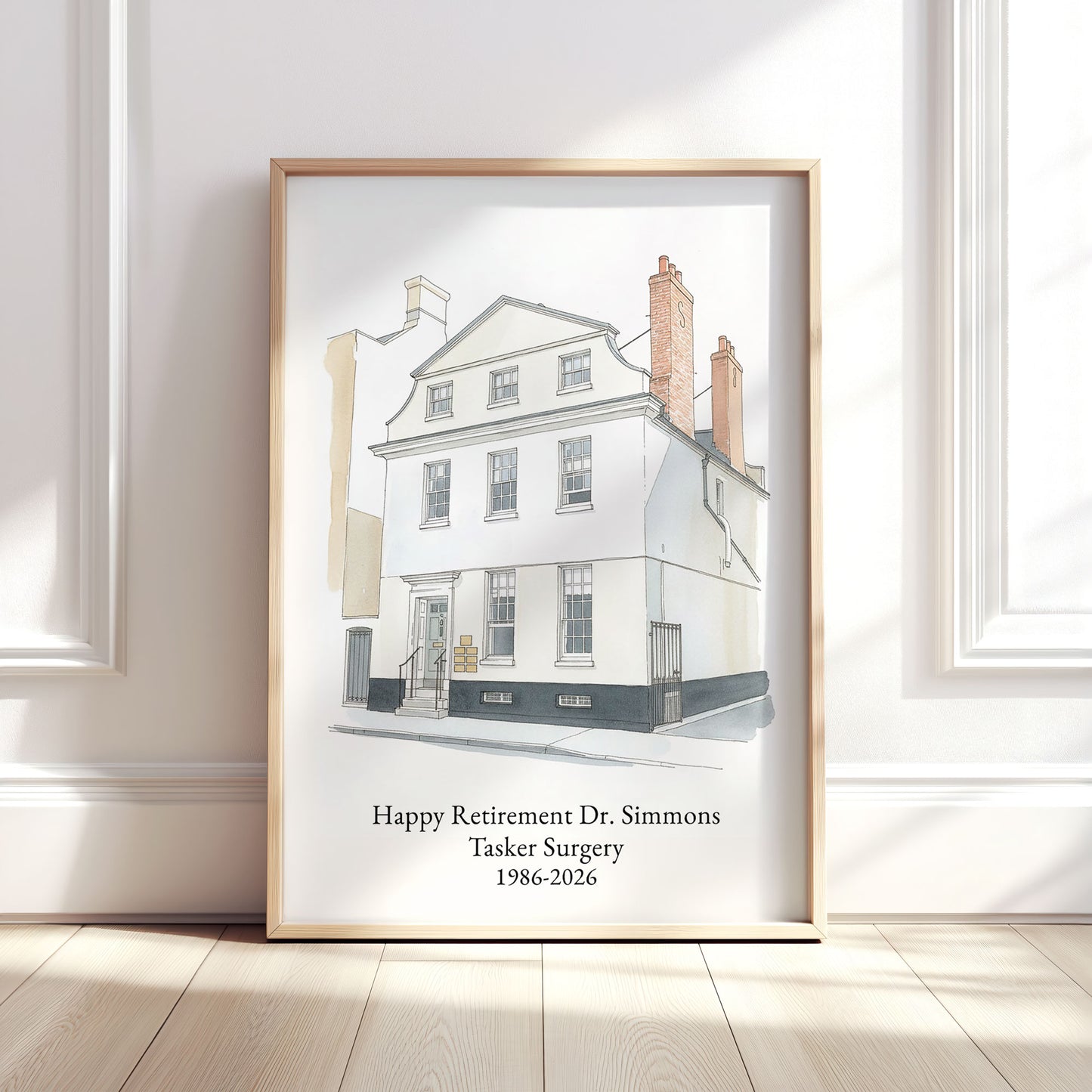 Personalised Watercolour Business Portrait Print