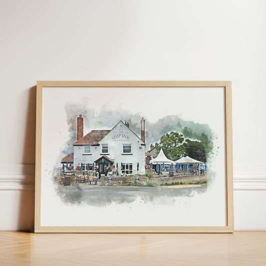 Personalised Watercolour School or Business Portrait