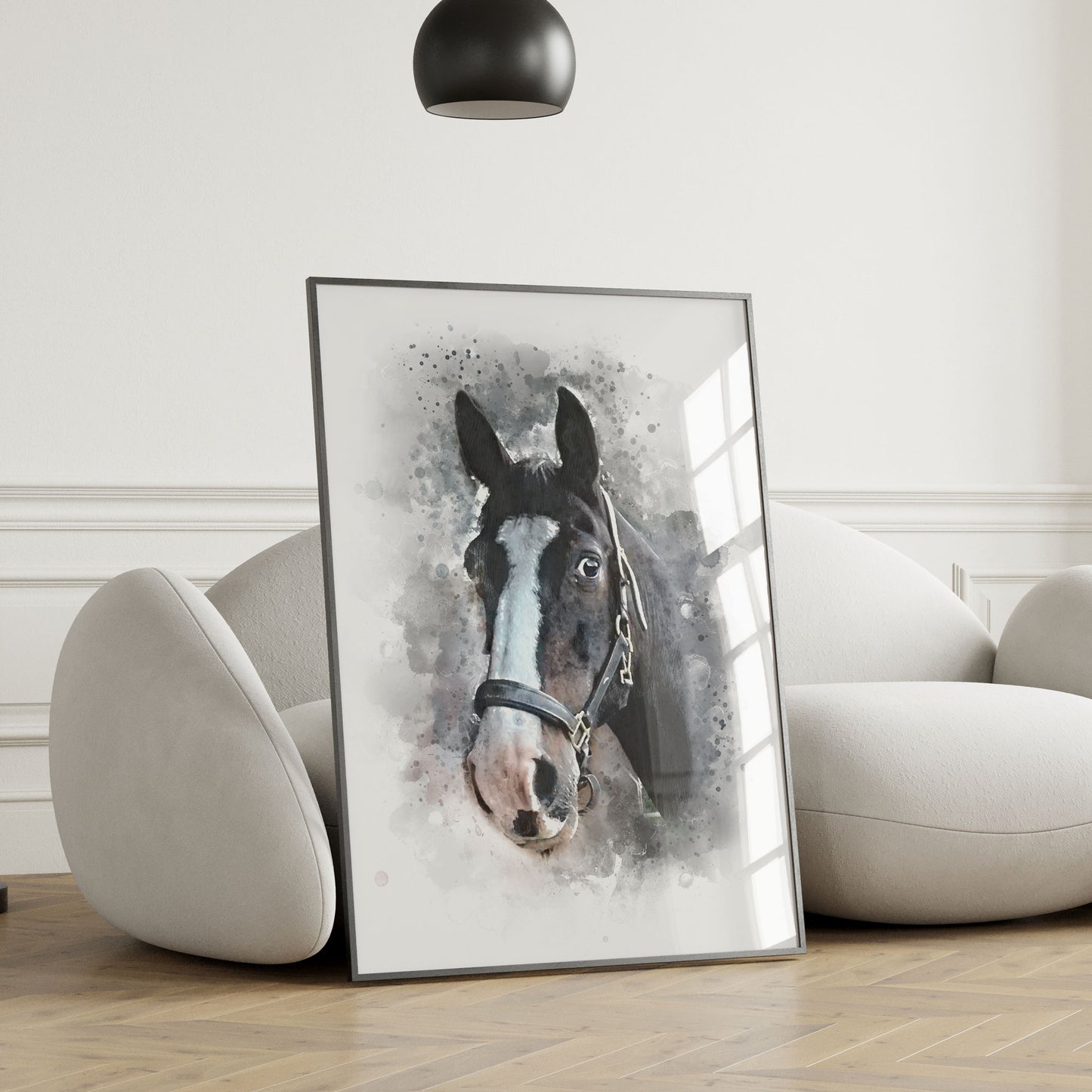 Personalised Watercolour Horse Portrait Print