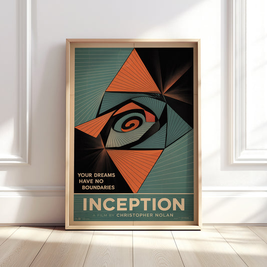 Inception Mid-Century Graphic Design Movie Poster