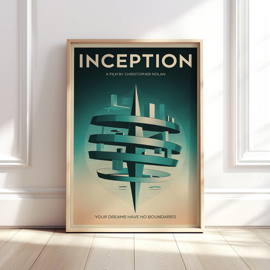 Inception Mid-Century Graphic Design Movie Poster