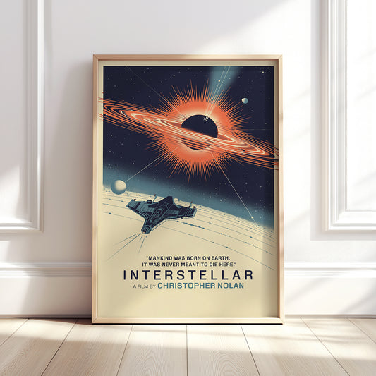 Interstellar Mid-Century Graphic Design Movie Poster