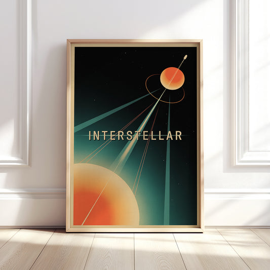 Interstellar Mid-Century Graphic Design Movie Poster