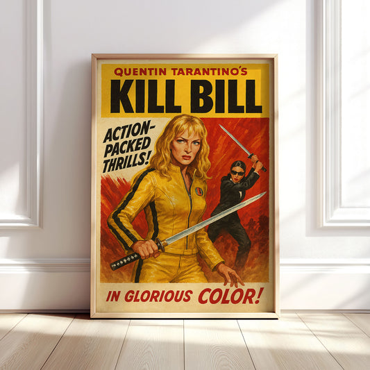 Kill Bill: Vol 1 1950's B-Movie Style Wall Poster