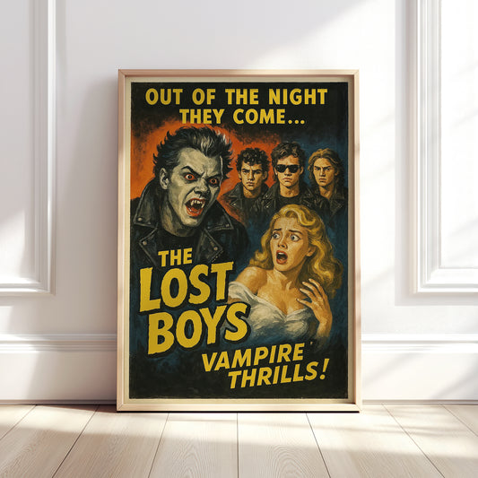 The Lost Boys 1950's B-Movie Style Wall Poster