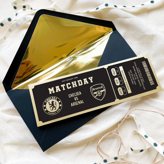 Personalised Football Matchday Ticket Keepsake