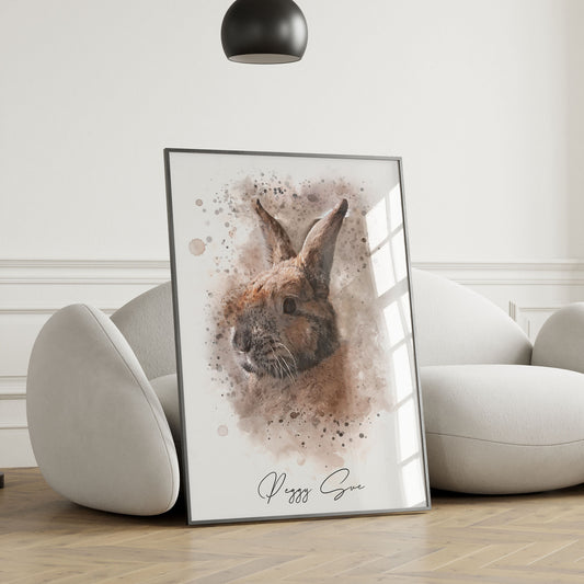 Personalised Watercolour Animal/Pet Portrait Art