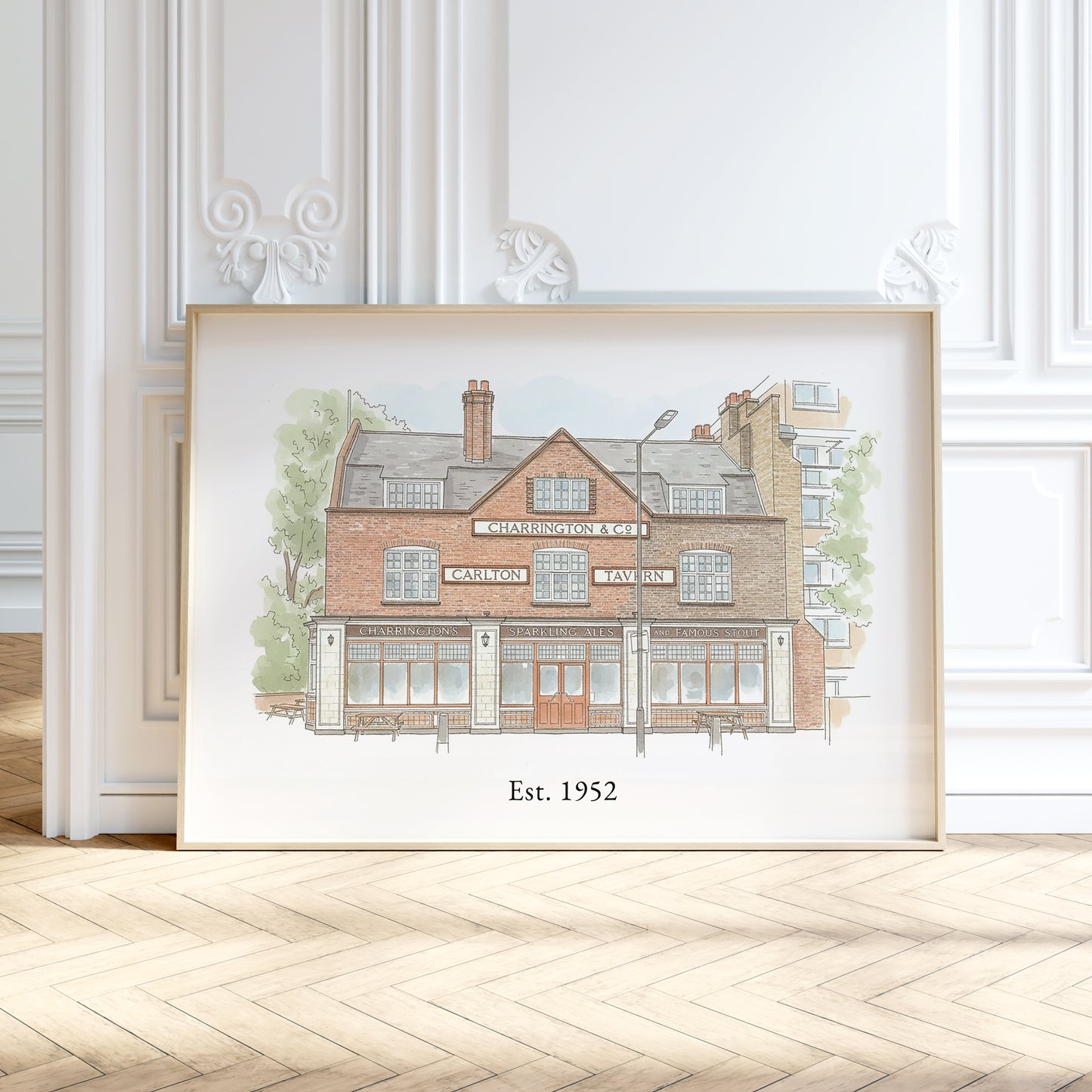 Personalised Watercolour Home Portrait
