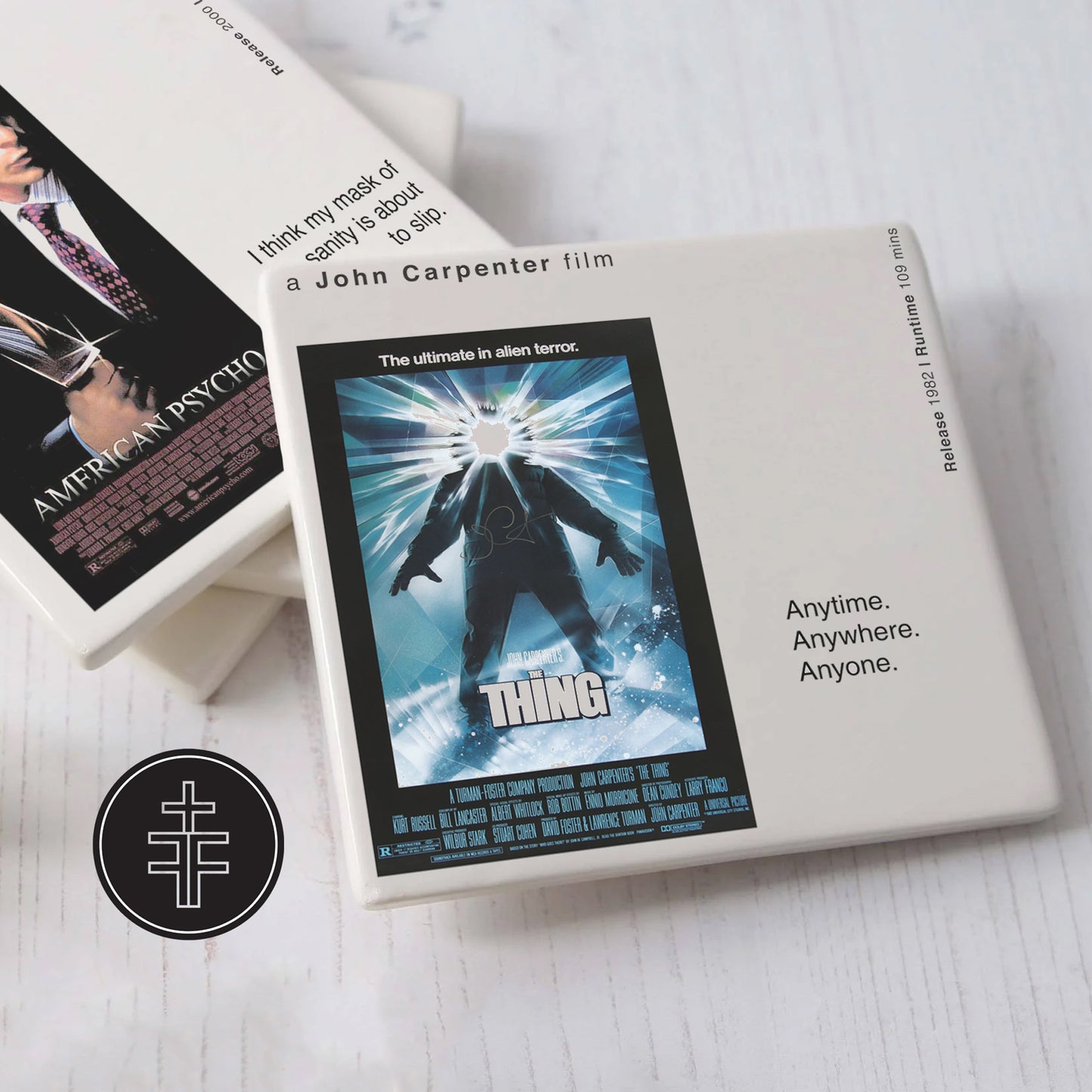 The Thing 1982 Theatre Poster Ceramic Coaster