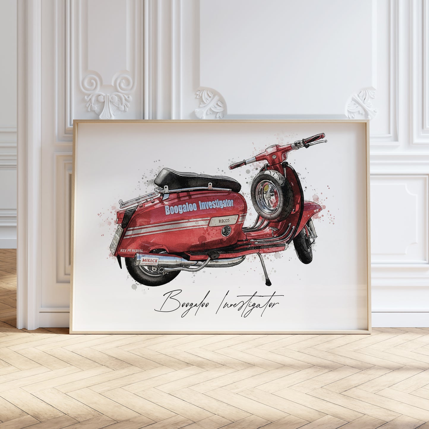 Personalised Motorbike Watercolour Print From Your Photo