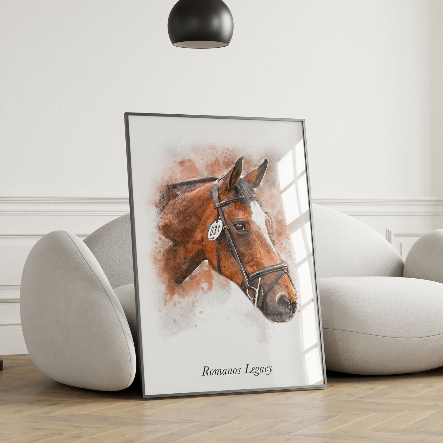 Personalised Watercolour Horse Portrait Print