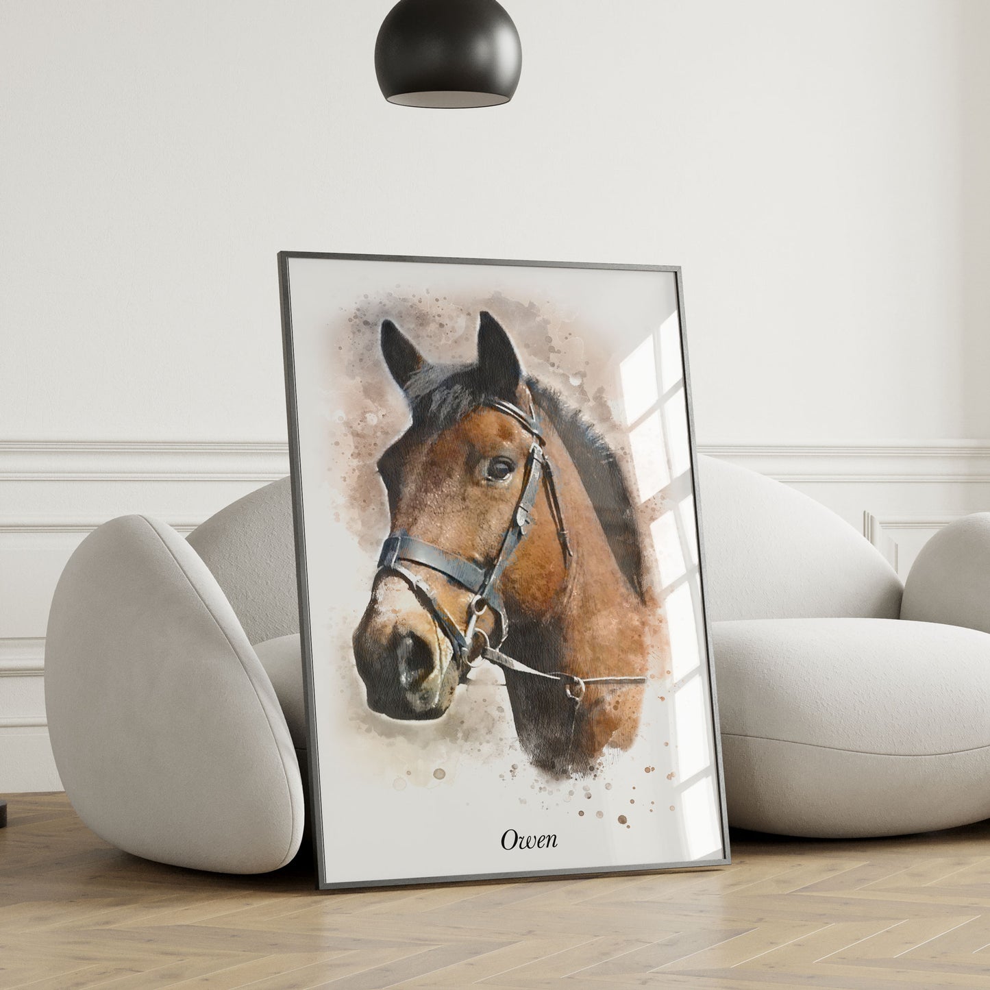 Personalised Watercolour Horse Portrait Print