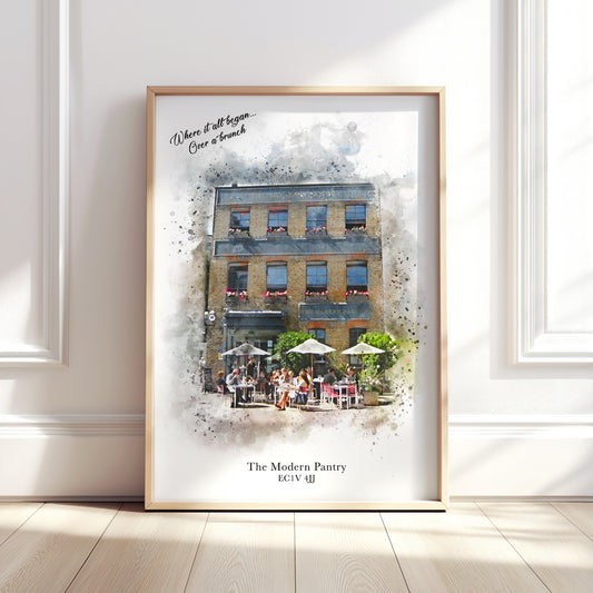 Personalised 'Where it all began' Watercolour Portrait