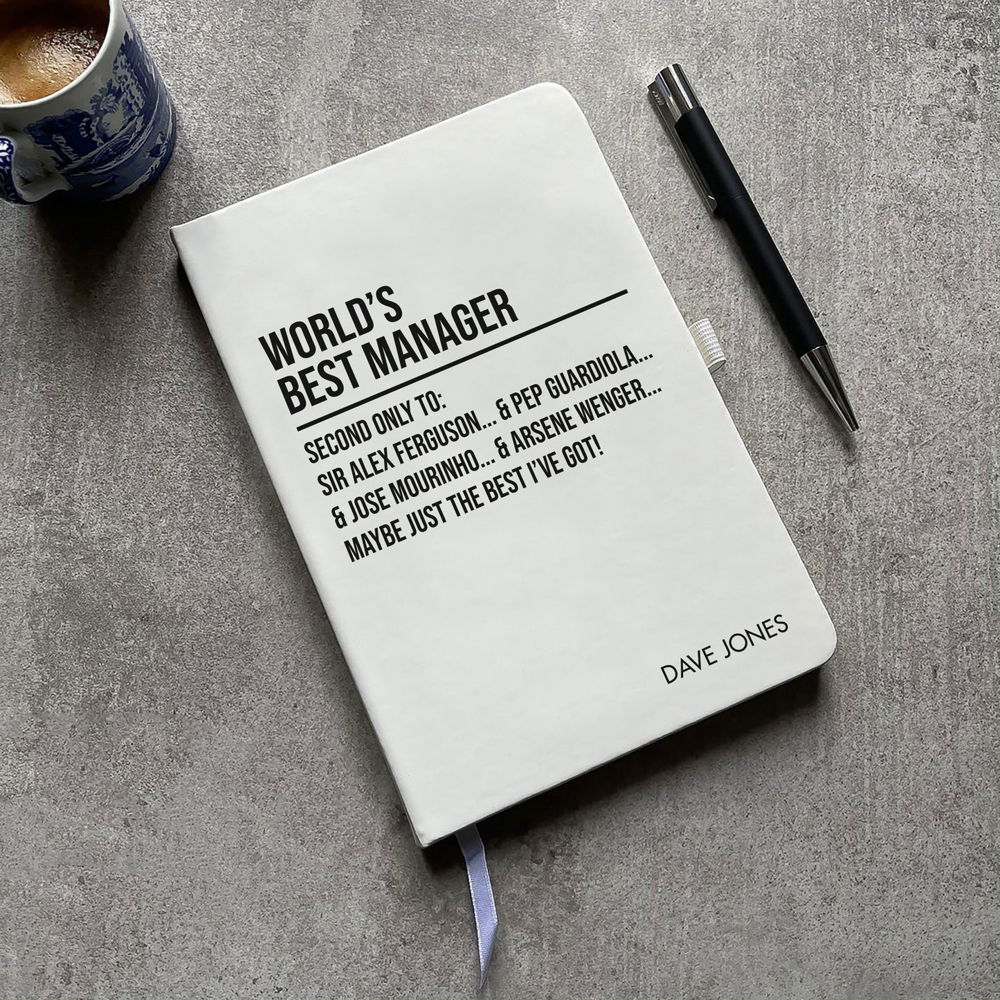 Funny Personalised "World's Best Manager" Notebook