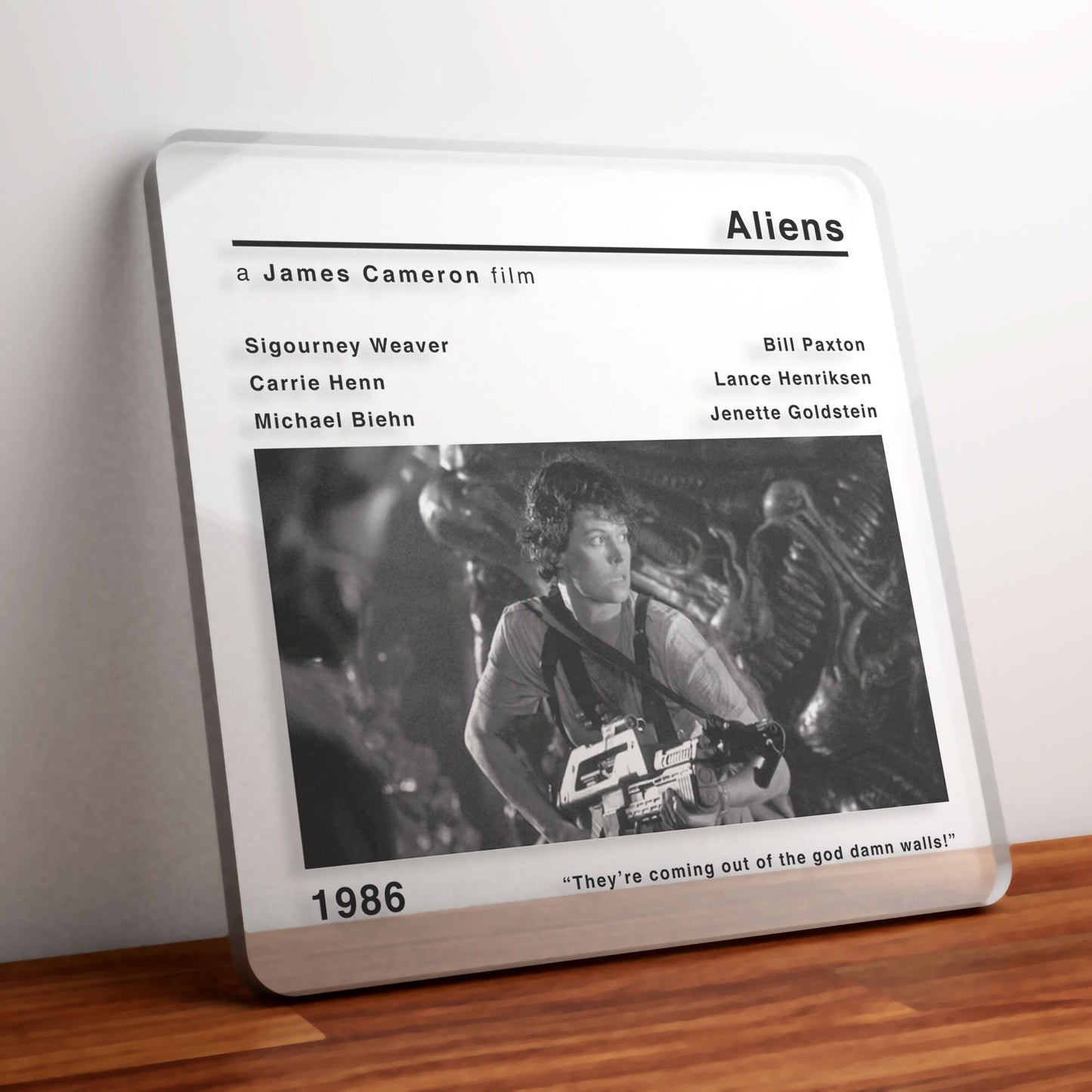 Aliens Movie Film Coaster | Gift for Him | Home Theatre Room | Drinkware | Coffee Table | Cool Office Accessories | Movie Coasters